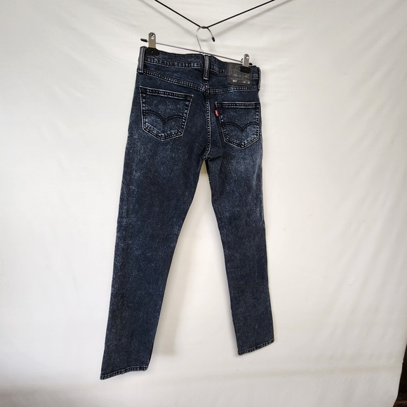 Levis 511 Slim Fit Denim Jeans Mens 30x32 Red Tab Black Patch Dark Blue Awesome! - Picture 3 of 8